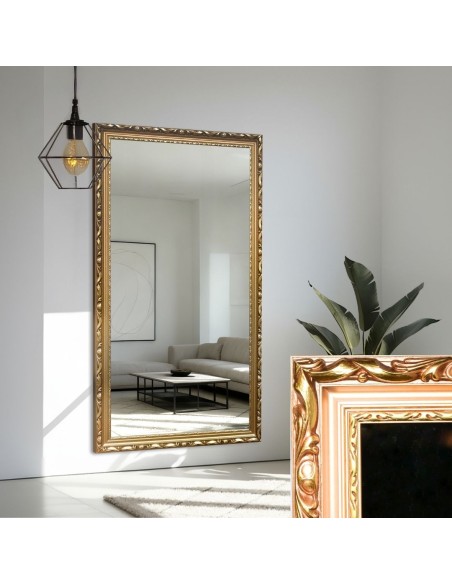 Zrkadlo v zlatom ozdobnom drevenom ráme - 5004003