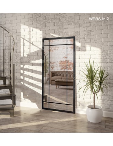 Loftové zrkadlo s priečkami –...