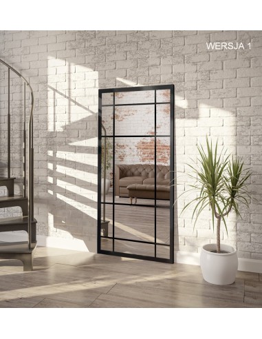 Loftové zrkadlo s priečkami –...