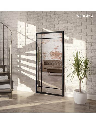 Loftové zrkadlo s priečkami –...