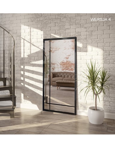 Loftové zrkadlo s priečkami –...