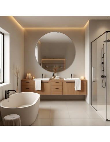 Okrúhle kúpeľňové zrkadlo leštené - KRUH