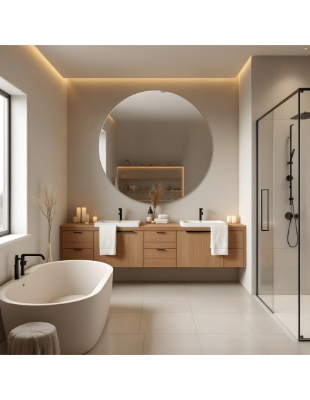 Okrúhle kúpeľňové zrkadlo leštené - KRUH