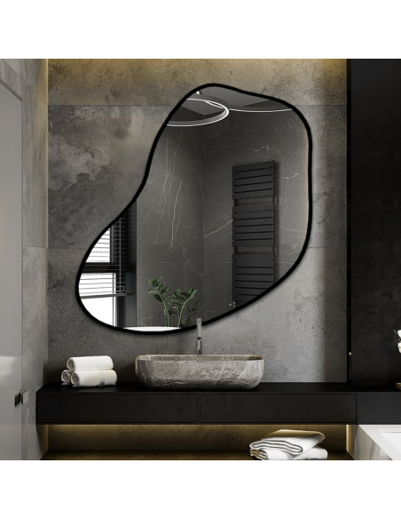 Zrkadlo s organickým tvarom v rámci - KWARC V RÁME