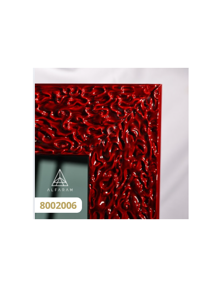 Zrkadlo Glamour v hlbokom bordová lesklom ráme - 8002006