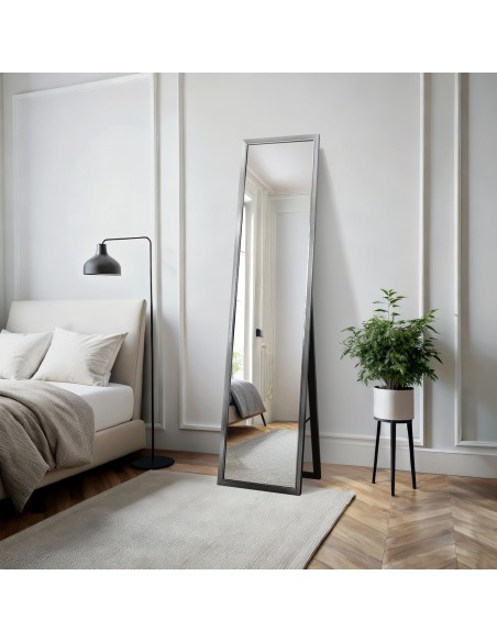 Stojace šatníkové zrkadlo v elegantnom drevenom ráme - 2801 - farba rámu podľa vášho výberu
