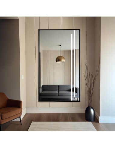 Zrkadlo v čiernom ráme s podsvietením...