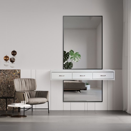 Zrkadlo v čiernom ráme k...