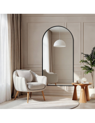 Polovičné oválne zrkadlo v čiernom...