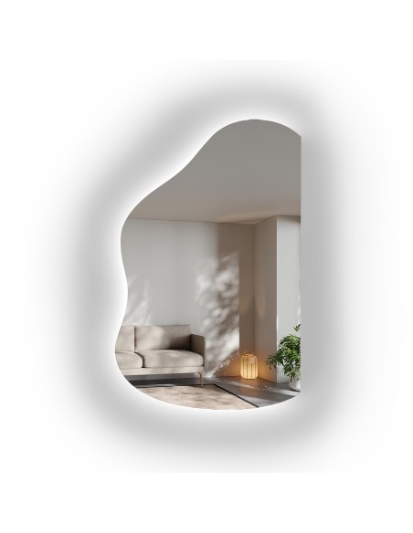 Organické zrkadlo so skosenými hranami a LED podsvietením – STONE LED SKOSENÉ HRANY