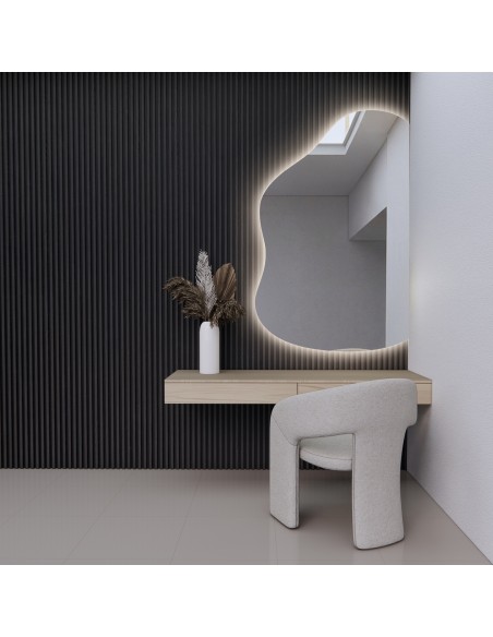 Organické zrkadlo so skosenými hranami a LED podsvietením – STONE LED SKOSENÉ HRANY