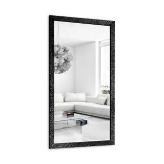 Zrkadlo Glamour v hlbokom čiernom lesklom ráme - 8002001