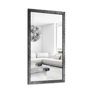 Zrkadlo Glamour v bohatom grafitovom ráme s vysokým leskom - 8002005