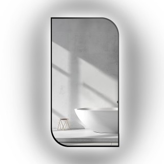Zrkadlo v čiernom MDF SLIM ráme s osvetlením - SĹZA LED - farba rámu podľa vášho výberu