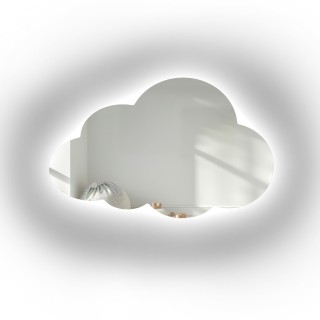 Zrkadlo do detskej izby v tvare obláčika s podsvietením – CLOUD LED
