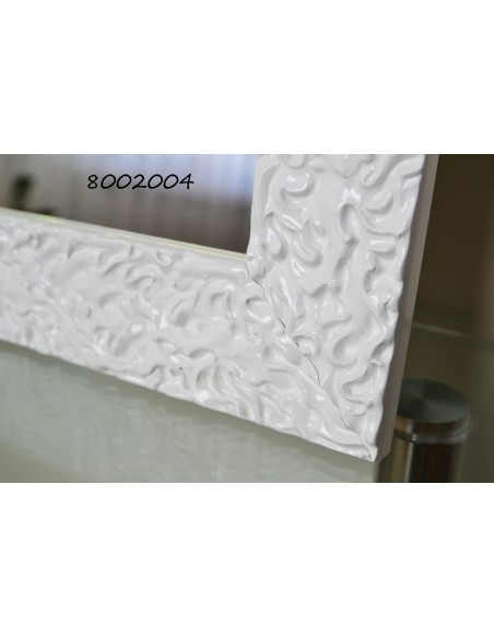 Zrkadlo Glamour v sýtom bielom lesklom ráme - 8002004