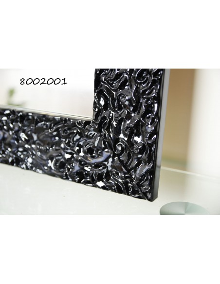 Zrkadlo Glamour v hlbokom čiernom lesklom ráme - 8002001