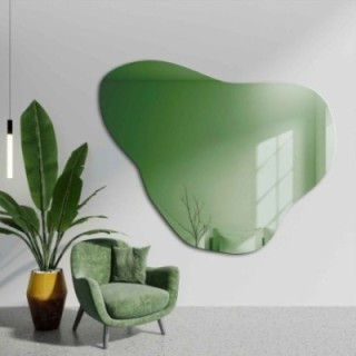 Nepravidelné zelené zrkadlo - EMERALD GREEN