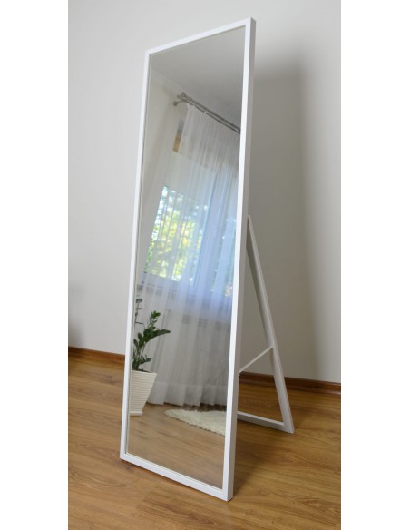 Stojace zrkadlo do šatne v tenkom drevenom ráme - 3005 - farba rámu podľa vášho výberu