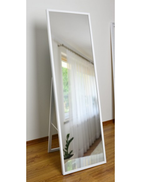 Stojace zrkadlo do šatne v tenkom drevenom ráme - 3005 - farba rámu podľa vášho výberu