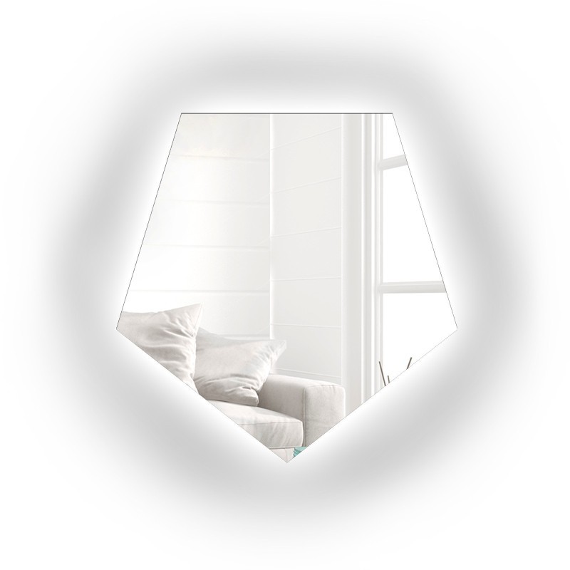 Zrkadlo geometrického tvaru s osvetlením – PENTA LED