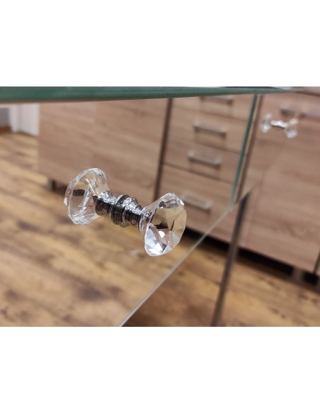 Zrkadlová konzolová toaleta so striebornými glamour nohami - SILVER TOILETTE