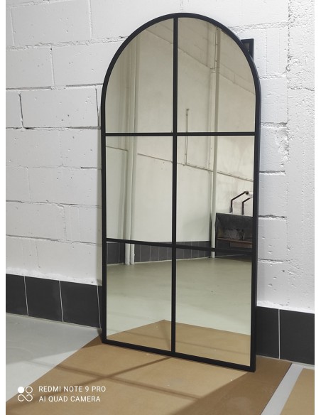 Loftové zrkadlo s priečkami z MDF – ROMEO – farba rámu na výber