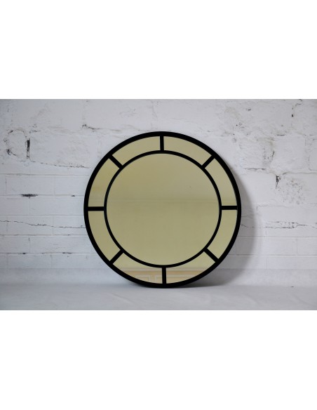 Okrúhle loftové zrkadlo s priečkami z MDF – MONA