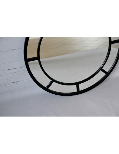 Okrúhle loftové zrkadlo s priečkami z MDF – MONA