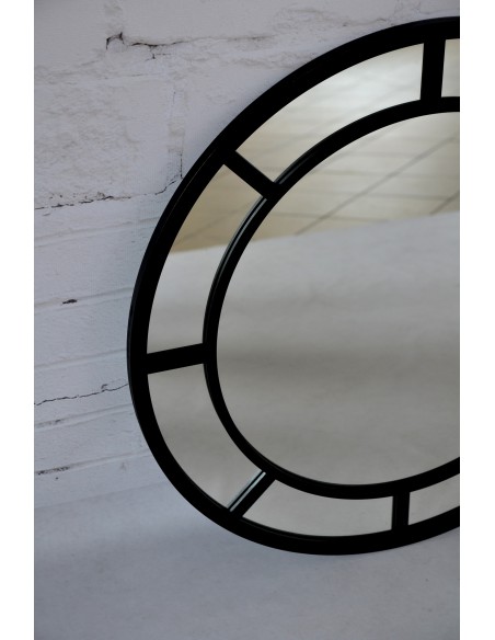 Okrúhle loftové zrkadlo s priečkami z MDF – MONA