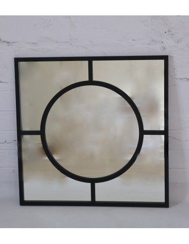 Štvorcové zrkadlo s loftovým kruhom z...