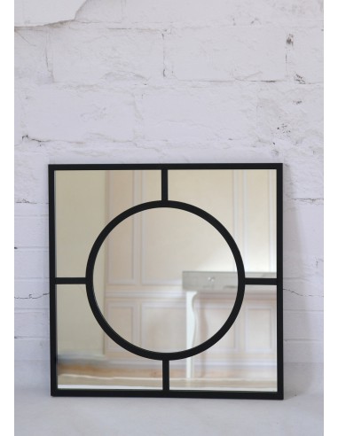Štvorcové zrkadlo s loftovým kruhom z...