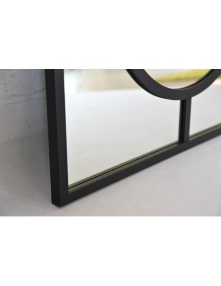 Štvorcové zrkadlo s loftovým kruhom z MDF – MERA