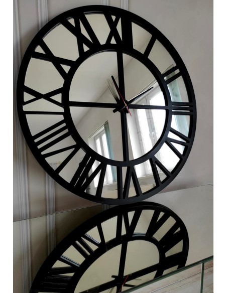 Zrkadlové nástenné hodiny Loft - ORES - farba rámu podľa vášho výberu