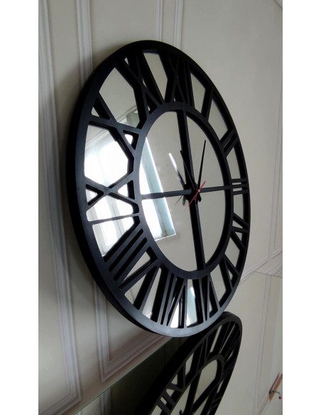 Zrkadlové nástenné hodiny Loft - ORES - farba rámu podľa vášho výberu