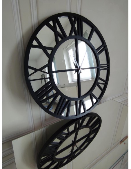 Zrkadlové nástenné hodiny Loft - ORES - farba rámu podľa vášho výberu