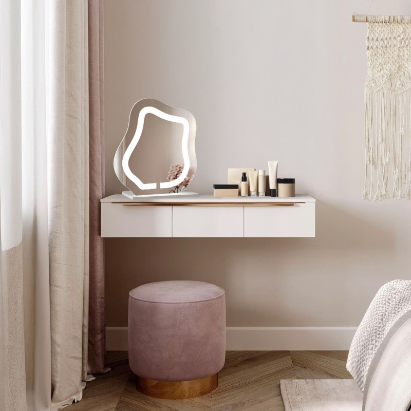 Kozmetické zrkadlo s pieskovaným podsvietením - FLOW LED PETITE