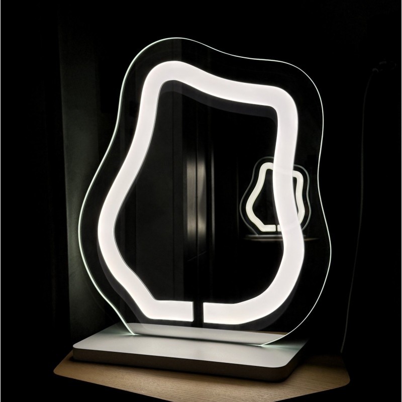 Kozmetické zrkadlo s pieskovaným podsvietením - FLOW LED PETITE
