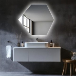 Zrkadlo geometrického tvaru s osvetlením – GEOME LED