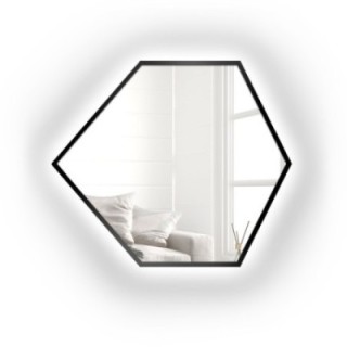 Zrkadlo geometrického tvaru v ráme s osvetlením – GEOME V RÁME LED