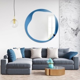 Nepravidelné modré zrkadlo - ICY BLUE
