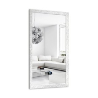 Zrkadlo Glamour v sýtom bielom lesklom ráme - 8002004