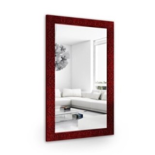Zrkadlo Glamour v hlbokom bordová lesklom ráme - 8002006