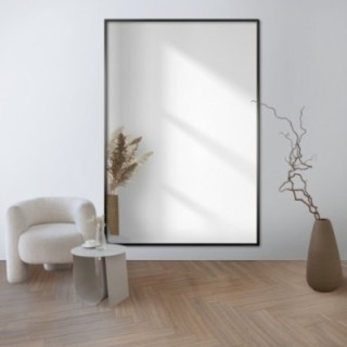 Obdĺžnikové zrkadlo v minimalistickom čiernom ráme - 1201 - farba rámu podľa vášho výberu