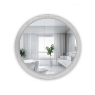 Dekoratívne okrúhle zrkadlo na ornamentálnom skle Master Flex - LUXORA FROSTED