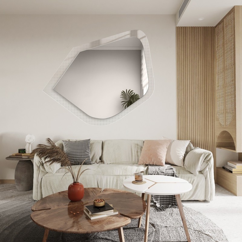 Dekoratívne zrkadlo na ornamentálnom skle Master Flex - LUXORA PRISTAL