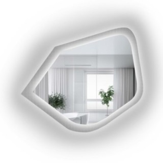 Zrkadlo na ornamentálnom skle Master Flex s podsvietením - LUXORA PRISTAL LED