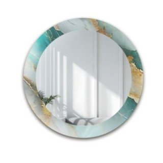 Okrúhle zrkadlo na zelenom mramore – MARBLE BOSCARO