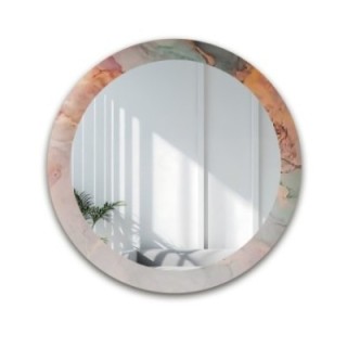 Okrúhle zrkadlo na pastelovom mramore – MARBLE EUSTOMA