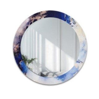 Okrúhle zrkadlo na modrom mramore – MARBLE IRIS